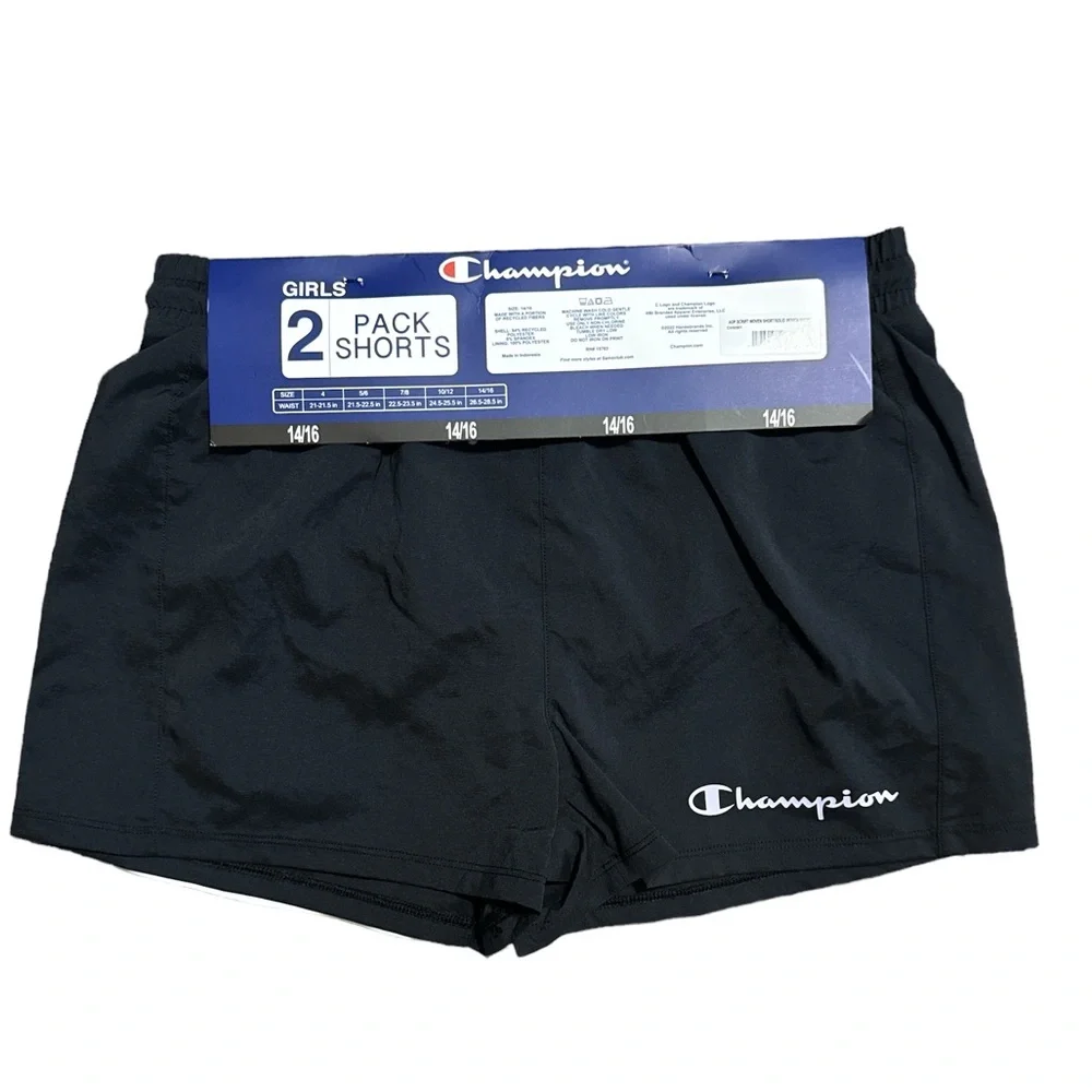 Champion 2 Pack Girls Shorts size 14/16 - NWT - Picture 2 of 4
